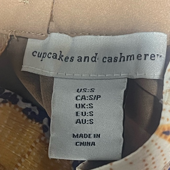 Boho Resort Halter Cupcakes & Cashmere Blouse Mustard Purple Cream Small - Picture 3 of 9